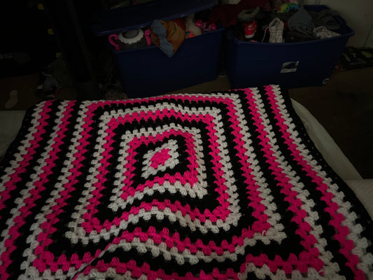 Adult size granny square blanket